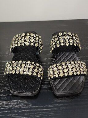 Sam Edelman Sandals Ezel Black Suede Sz 6